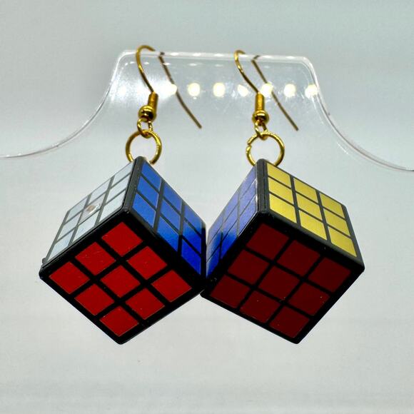 Handmade Jewelry - Game Cube Earrings - Retro Toy Accessories - Fun Earrings - Game Night Earrings